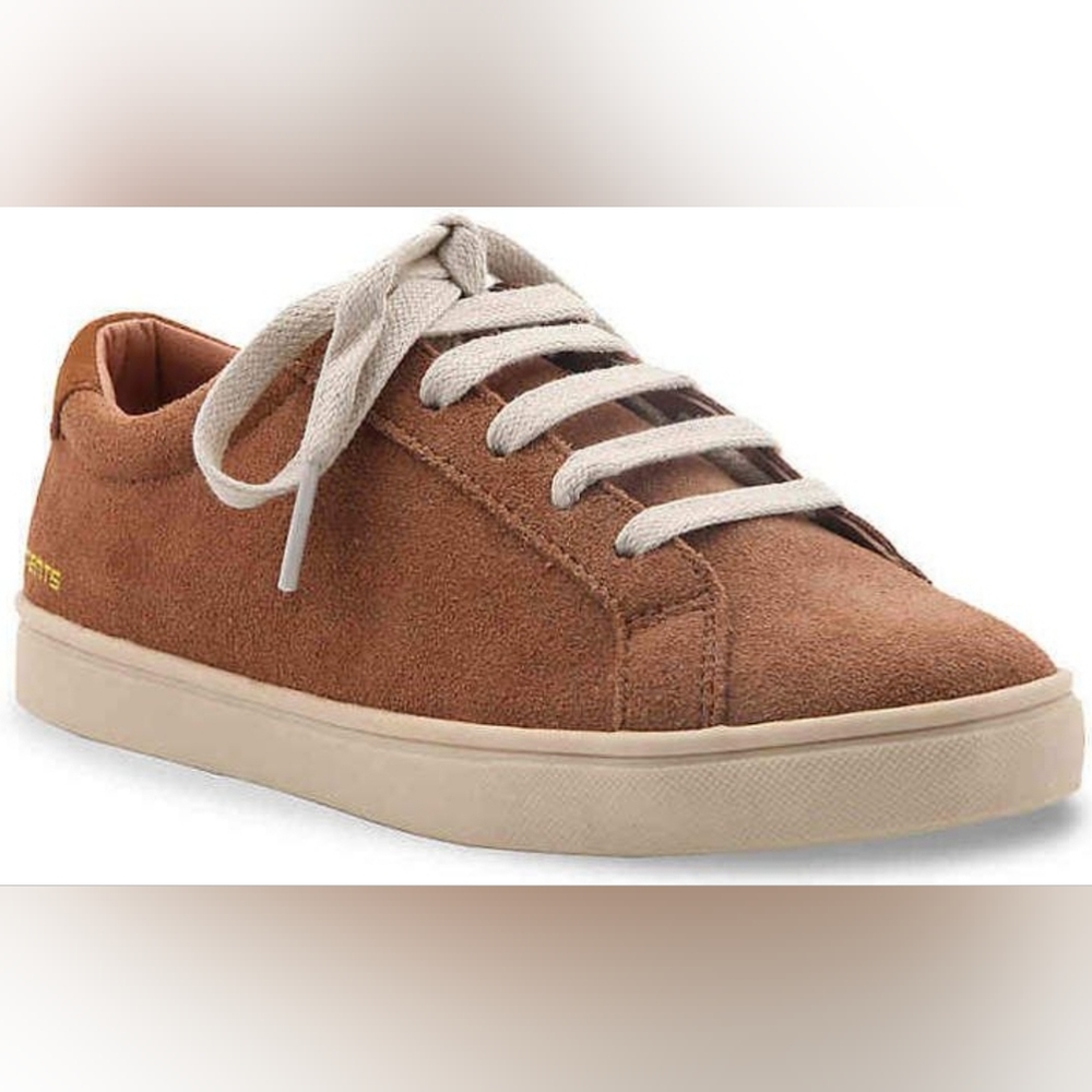 ELEMENTS BY NINA Chaz Kid's Sneaker, size 4M, Cognac Suede